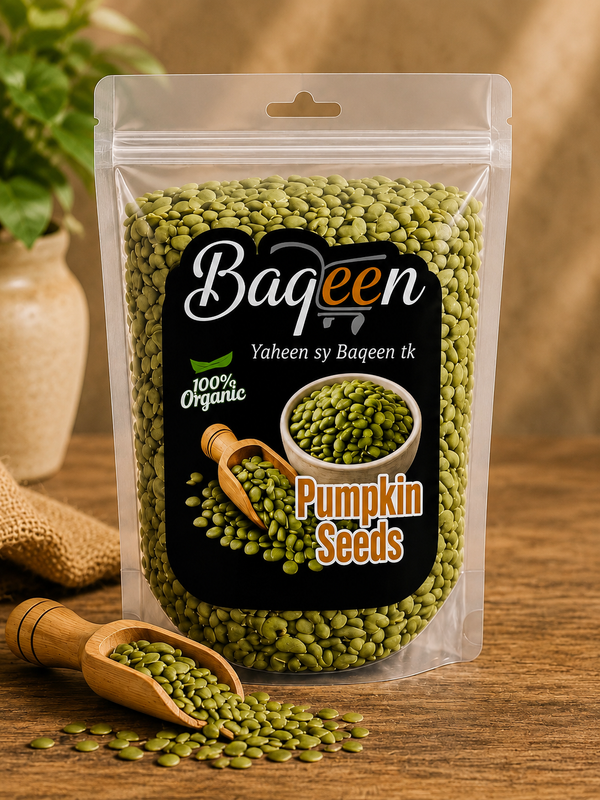 Baqeen™ 100% Organic Raw Pumpkin Seeds – Premium Halal Superfood