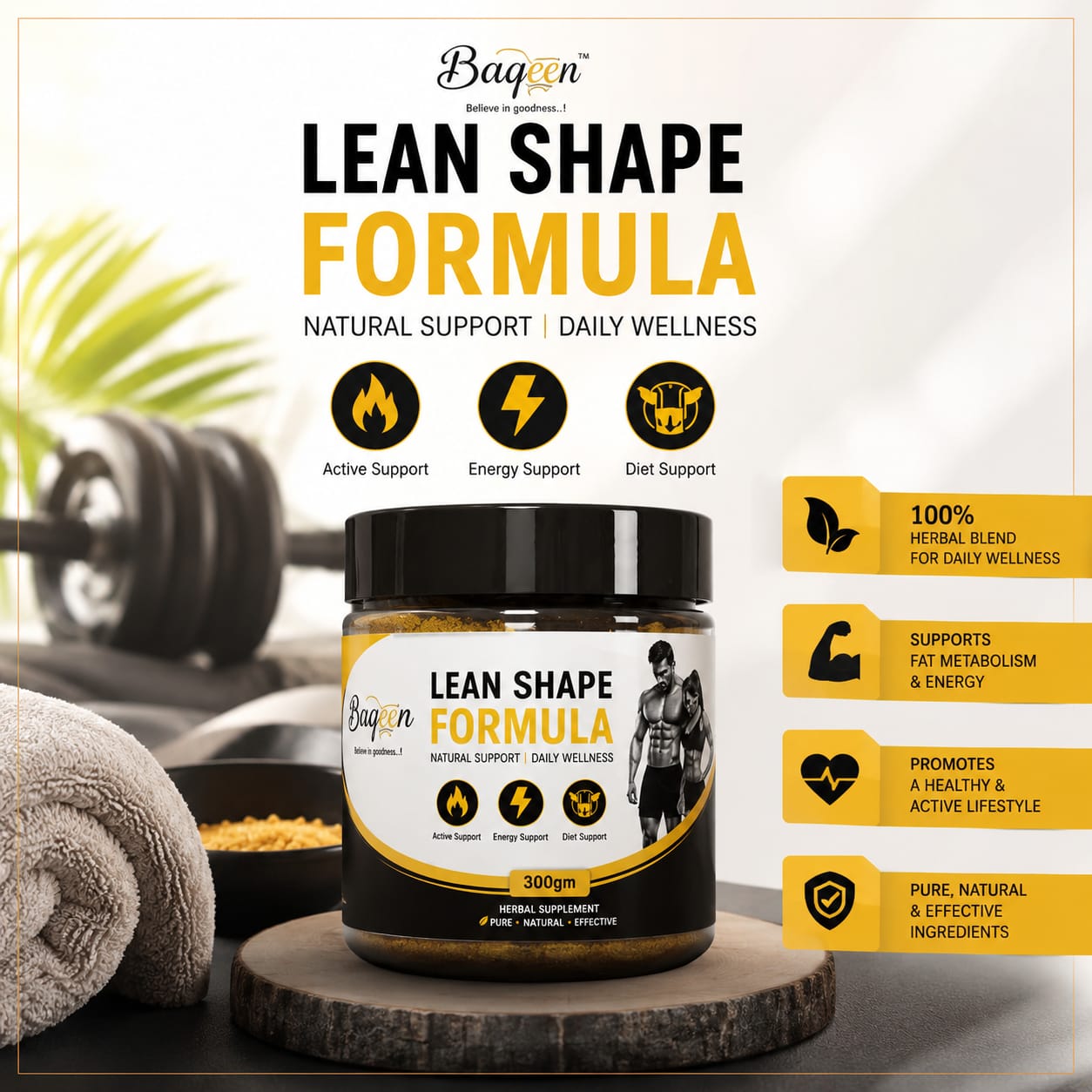Lean Shape Formula – 100% Natural Herbal Supplement (300g)