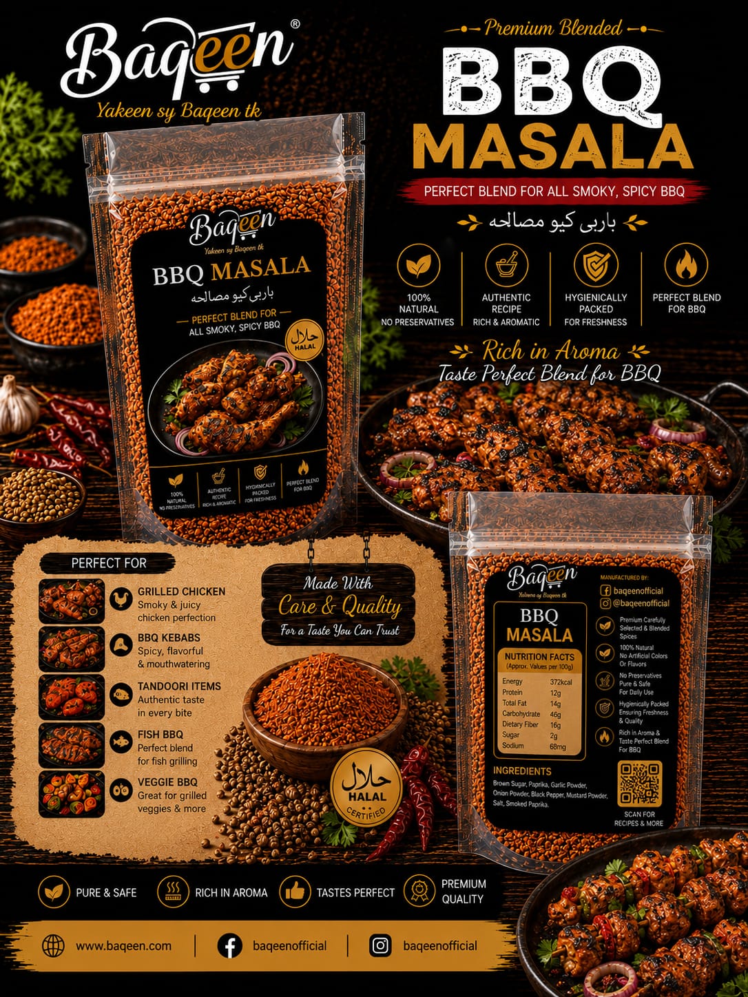Baqeen BBQ Masala – Premium Blended Authentic BBQ Spice Mix